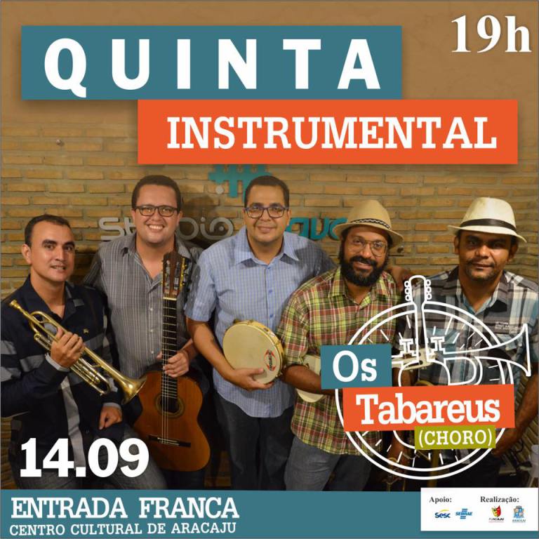Quinta instrumental no Centro Cultural de Aracaju (SE)