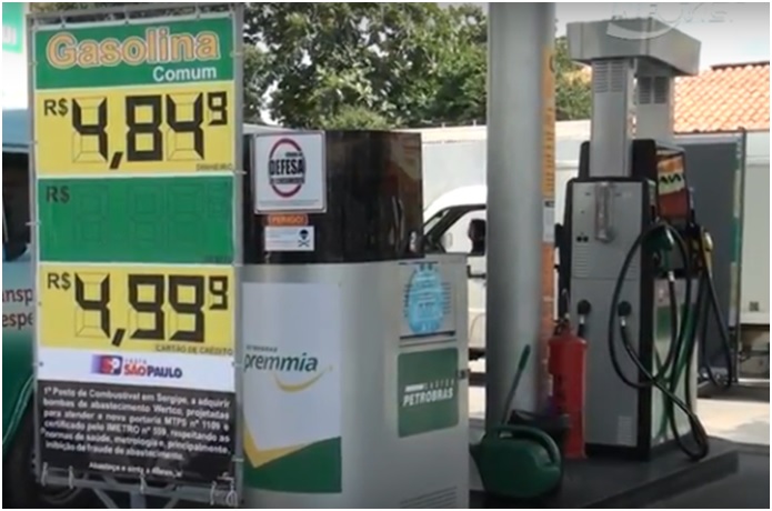 Preço da gasolina em Sergipe cresceu 2% em outubro