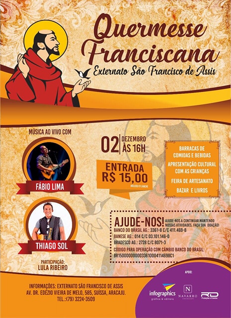 Quermesse Franciscana será realizada neste sábado em Aracaju