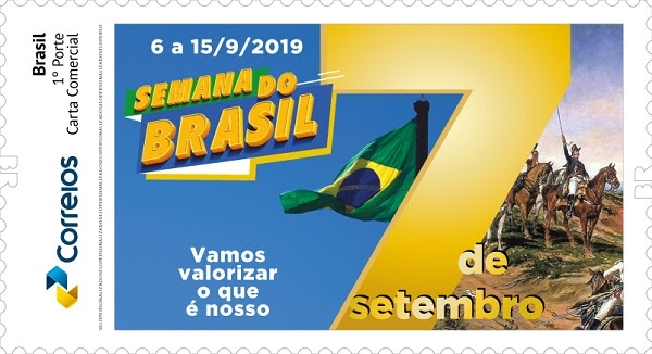 Correios lança selo personalizado e carimbo, alusivos à Semana do Brasil