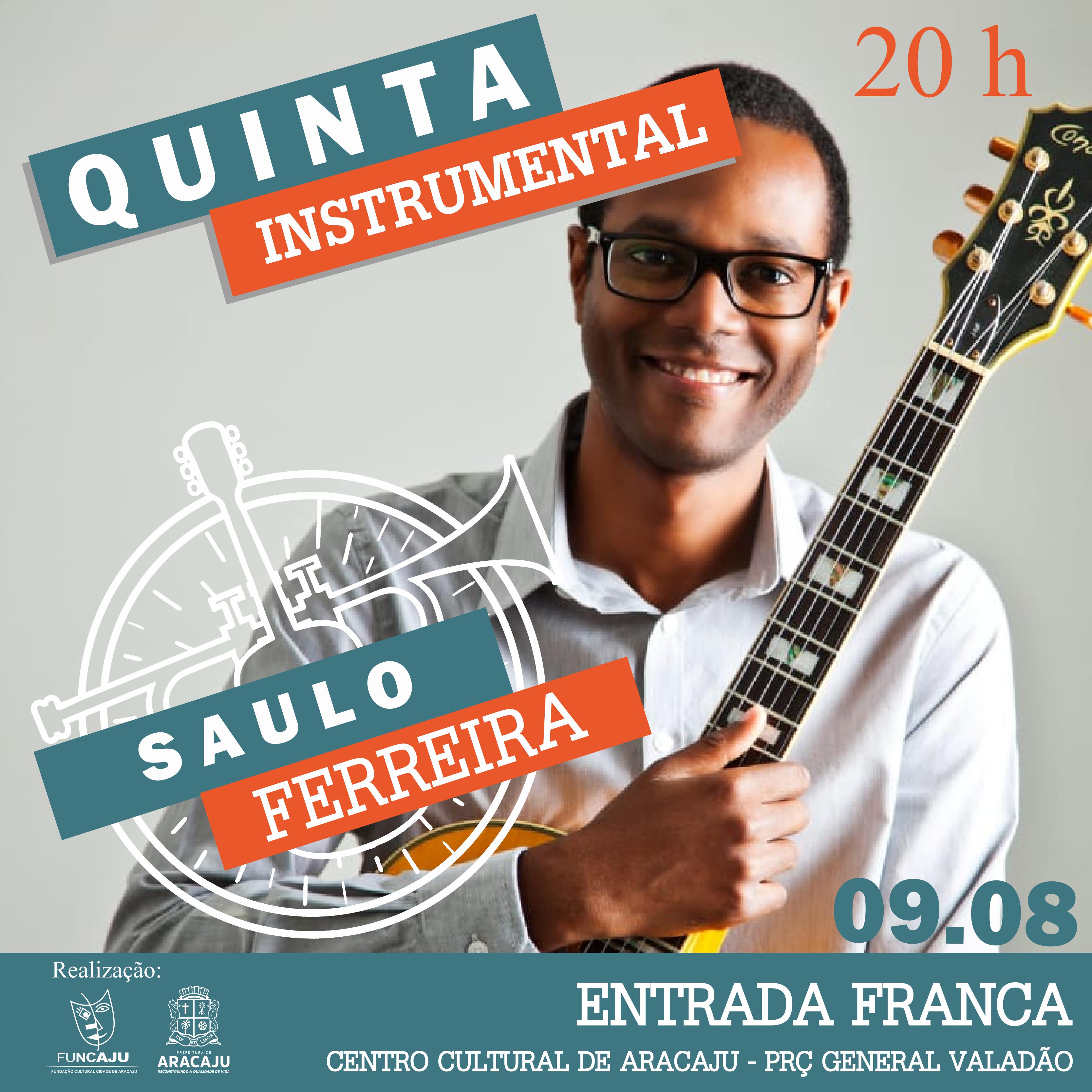 Saulo Ferreira irá trazer repertório autoral para o Quinta Instrumental