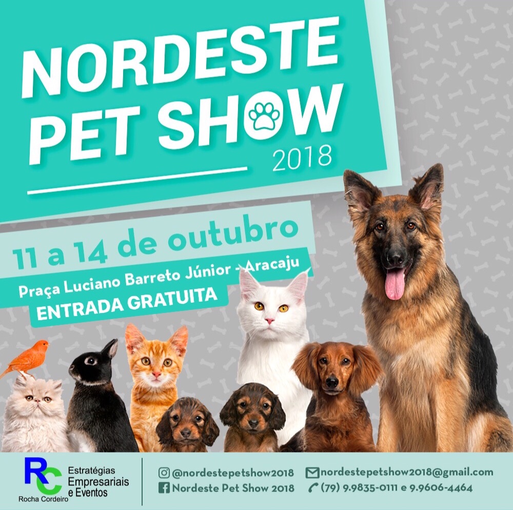 Nordeste Pet Show 2018 acontece em Aracaju neste feriadão
