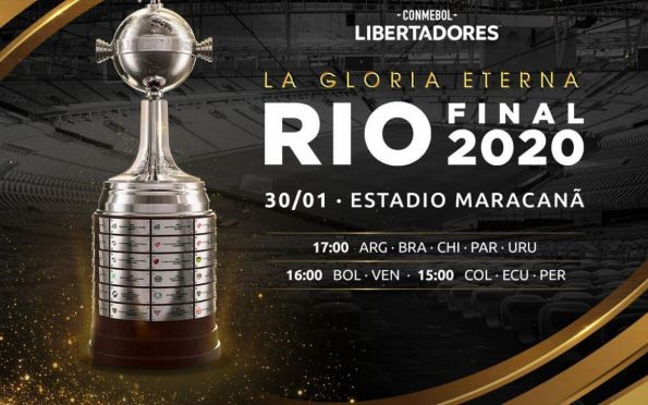 Libertadores: Conmebol confirma final dia 30, no Maracanã, às 17h