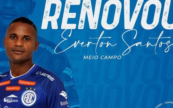 Confiança anuncia renovação do meia Everton Santos