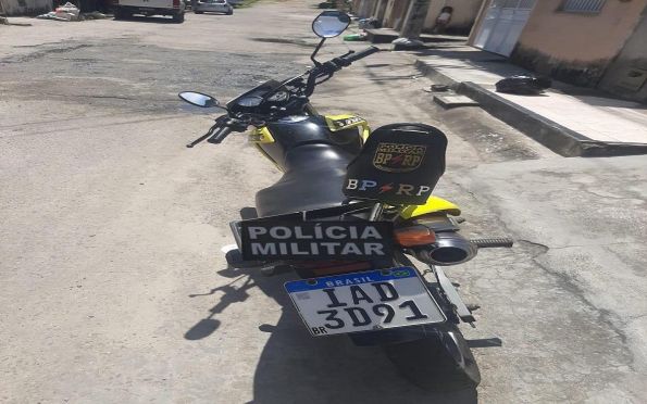 Motocicleta roubada é localizada no bairro Cidade Nova