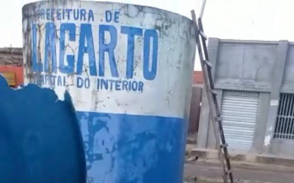 Vento forte derruba caixa d'água em povoado de Lagarto; veja vídeo