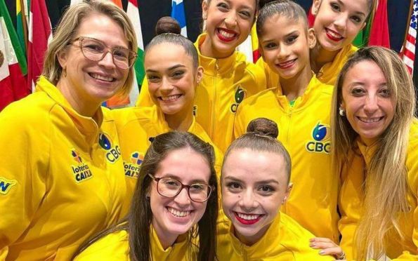 Fim de semana tem pódio histórico para o Brasil na ginástica rítmica