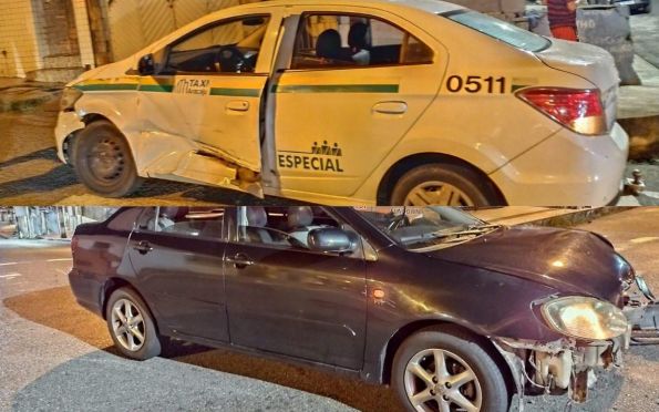Batida entre dois veículos é registrada em Aracaju