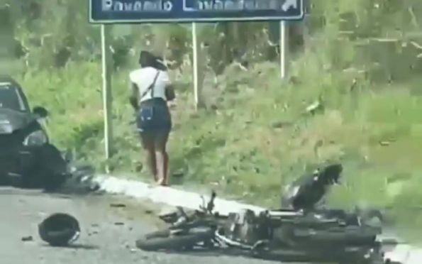 Motociclista morre em acidente na BR-235, na cidade de Laranjeiras