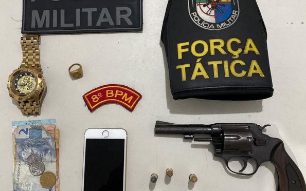 PM prende homem por porte ilegal de arma na zona norte de Aracaju