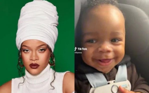 Rihanna mostra o filho pela primeira vez em rede social