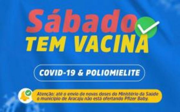 Vacinas contra pólio e covid são ofertadas neste sábado (17) em Aracaju