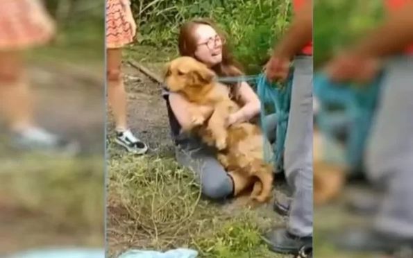 Emoção: após quase 20 dias, jovem encontra cadela que fugiu; vídeo