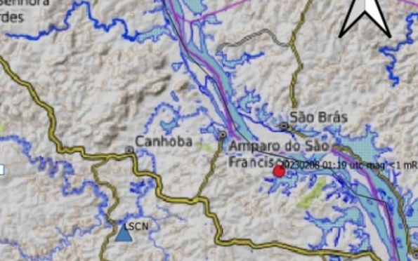 Amparo de São Francisco registra tremores de terra