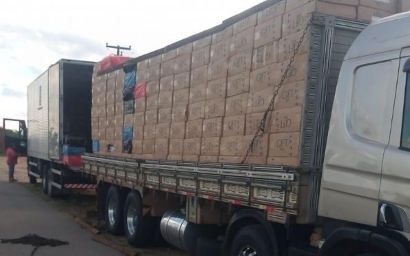 Caminhão é flagrado com 45 mil maços de cigarro ilegal no sertão sergipano
