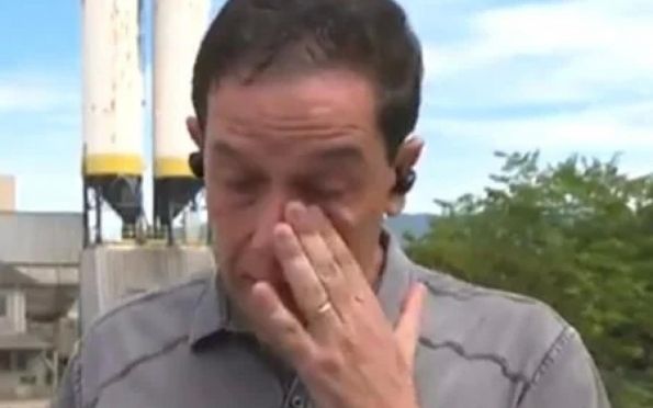 Repórter da Globo chora ao ver litro d’água a R$ 93, no litoral de SP