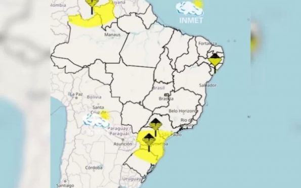 Sergipe recebe risco alerta para tempestades e ciclones do Inmet