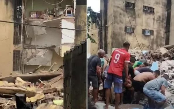 Vídeo: prédio desaba em Recife, e moradores são soterrados