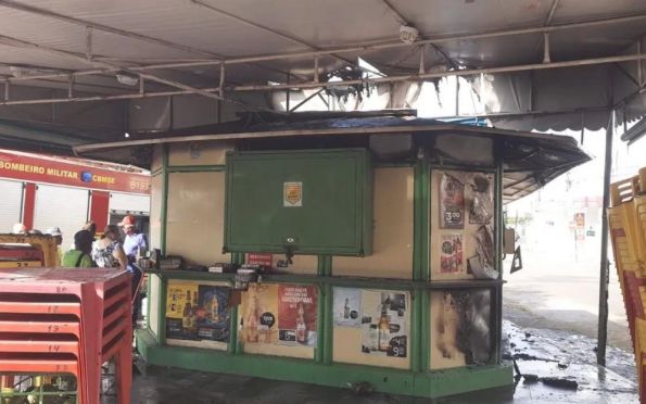 Princípio de incêndio ocorre em quiosque no Pereira Lobo em Aracaju