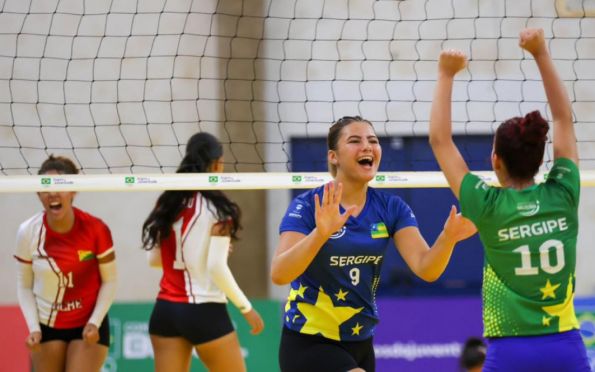 Time Sergipe estreia com vitória no voleibol nos Jogos da Juventude 2023
