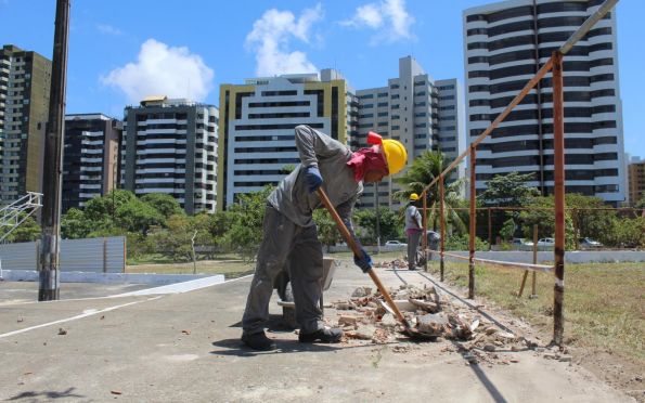 Revitalização do Parque da Sementeira começa com reforma no setor esportivo