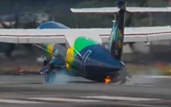 Vídeo: Avião que saiu de Aracaju bate cauda durante pouso em Recife