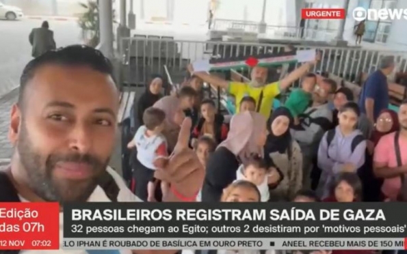 Brasileiros cruzam a fronteira de Gaza com o Egito