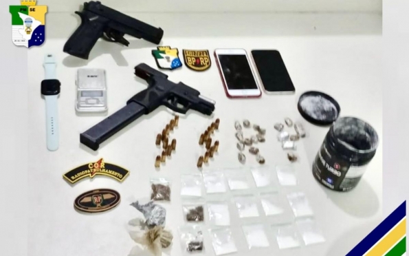 Quatro pessoas são presas com armas e drogas na Zona Norte de Aracaju 