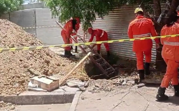 Idoso cai em buraco de cerca de 5 metros em obra no município de Itabaiana