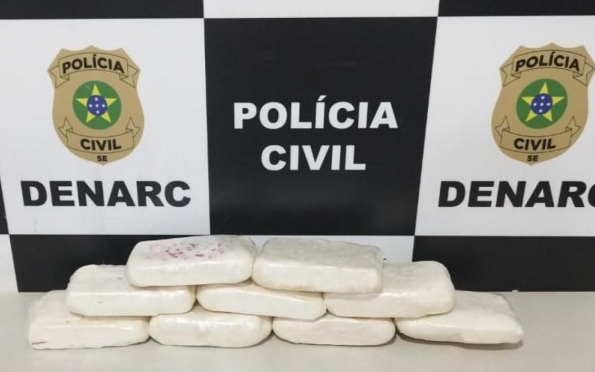 9kg de cocaína são apreendidos no Bairro Soledade, em Aracaju