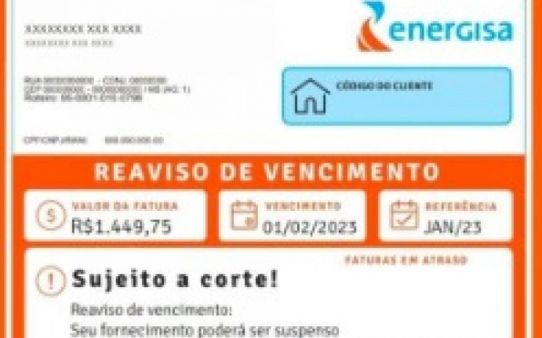 Energisa esclarece sobre boleto de reaviso de vencimento em Sergipe