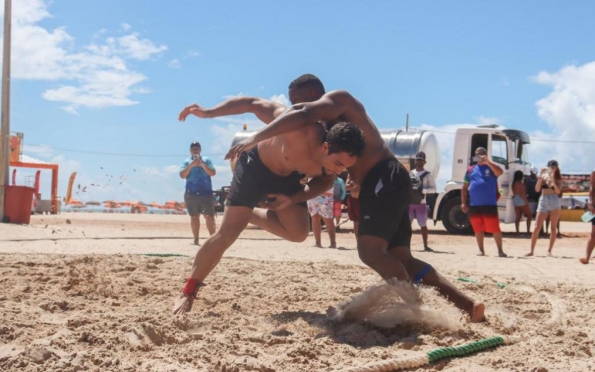 Projeto Verão: beach wrestling bate recorde de participantes na competição