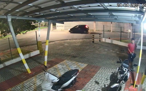 Vídeo: suspeito de furto de motocicleta em Aracaju é flagrado por câmera