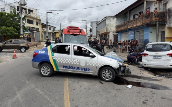 Viatura da PM se envolve em acidente na Zona Norte de Aracaju