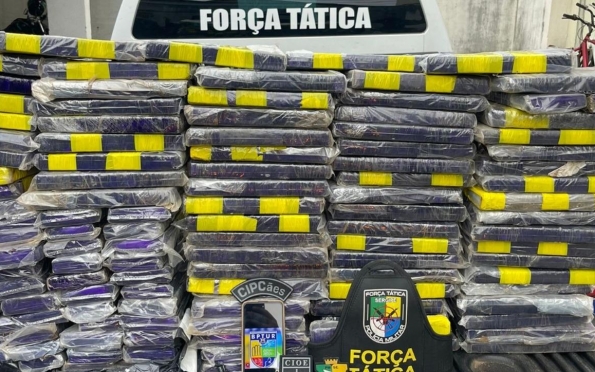 Mais de 130 kg de maconha apreendidos em flagrante em Aracaju