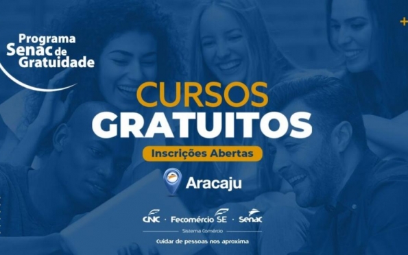 Senac oferece 180 vagas gratuitas em diversos cursos em Aracaju