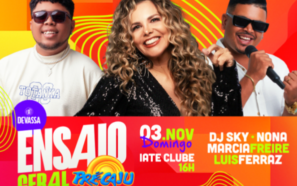 Ensaio Geral do Pré-Caju acontecerá no dia 3 de novembro, no Iate Clube de Aracaju 