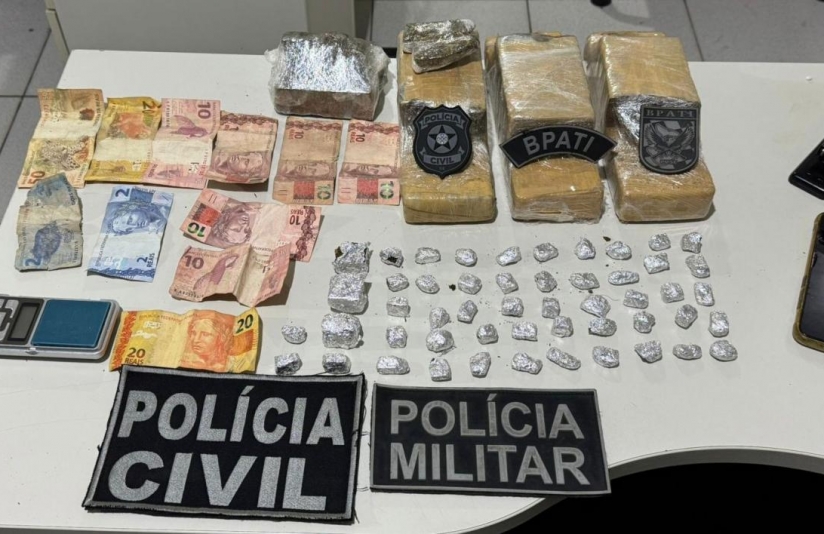 Polícia desarticula ponto de drogas e apreende 4kg de maconha em Boquim