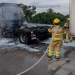 Bombeiros atende ocorrência de incêndio em carreta no município alagoano de Porto Real do Colégio