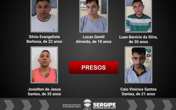 Cinco jovens de SP são presos por furto de apartamentos em Aracaju