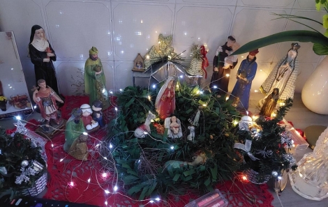 Presépio de Natal na casa de Rita de Cássia