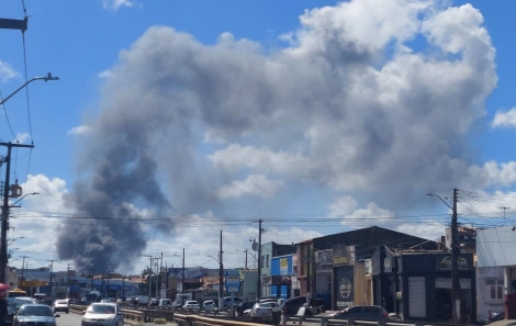 Incêndio visto de longe - Douglas Sena/F5News