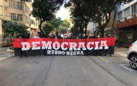 Torcida do Flamengo vai às ruas no Rio de Janeiro. Foto: redes sociais/ reprodução